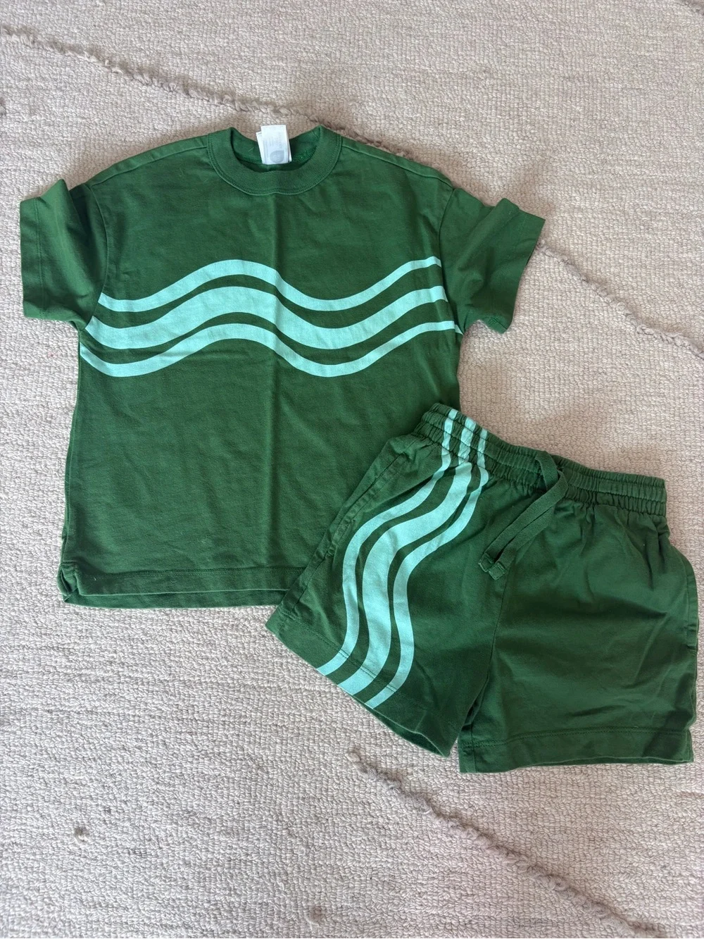 HANNA ANDERSSON | Green Short Sleeve Wave Set - EUC